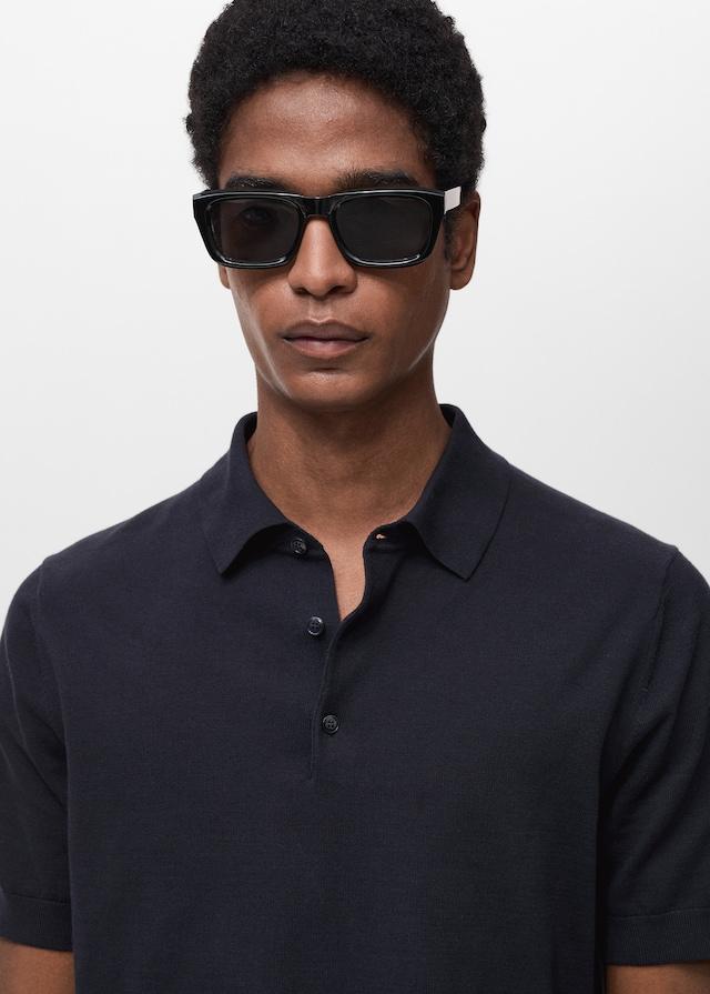 Mango Feinstrick-Poloshirt aus 100 % Baumwolle Speichern exportieren