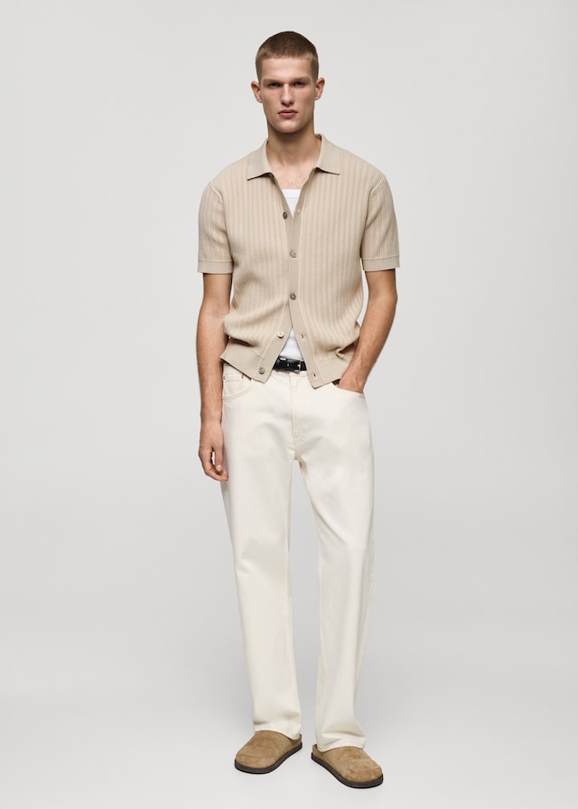 Mango Geknöpftes Poloshirt mit Baumwollstruktur zollfrei