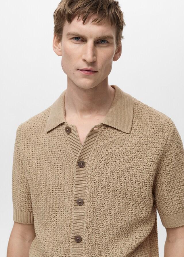 Mango Strickhemd aus Baumwolle Rabatte dieses Monats