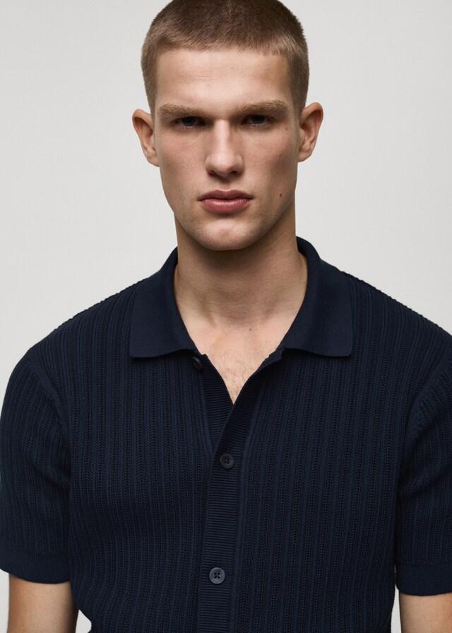 Mango Geknöpftes Poloshirt mit Baumwollstruktur 2025