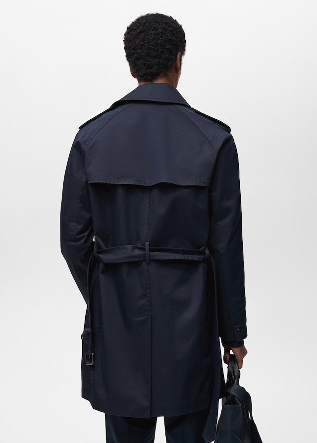 Mango Wasserabweisender Trenchcoat mit Gürtel Online