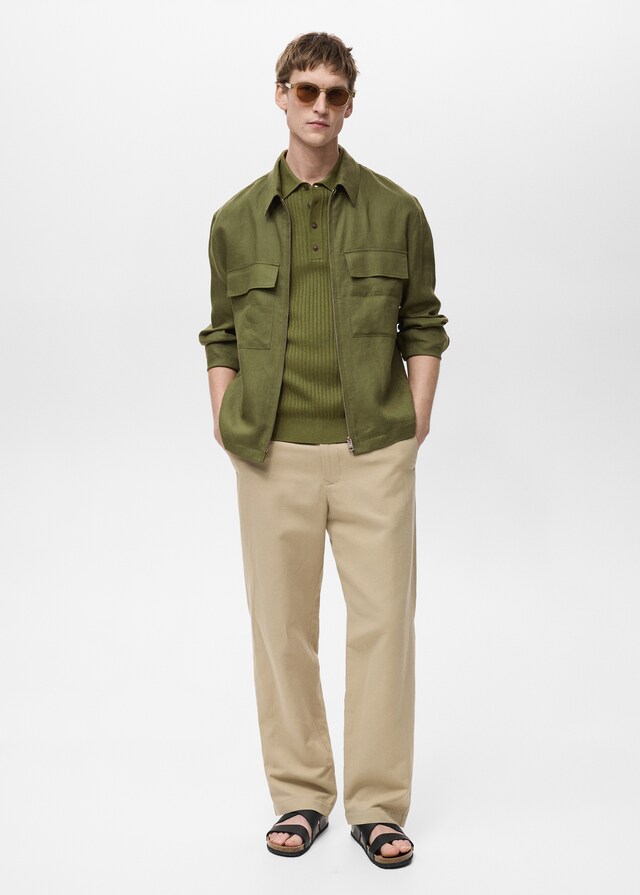 Mango Jacke aus 100 % Leinen mit Taschen Angebote