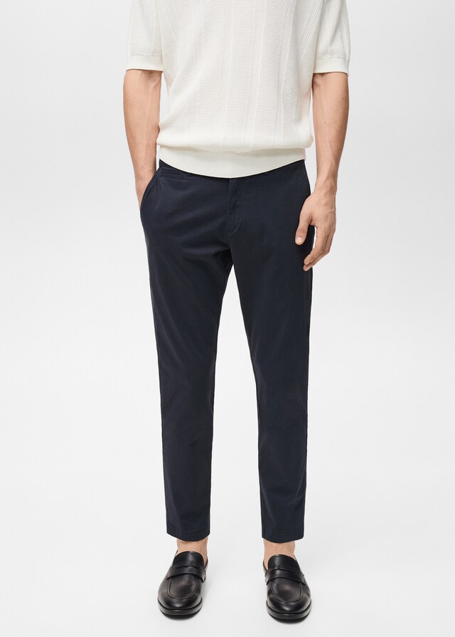 Mango Tapered-Chinohose Prato in Cropped-Länge