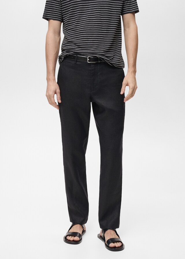 Mango Slim Fit-Hose aus 100 % Leinen