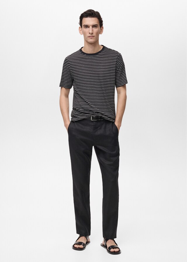 Mango Slim Fit-Hose aus 100 % Leinen Günstiger Verkauf