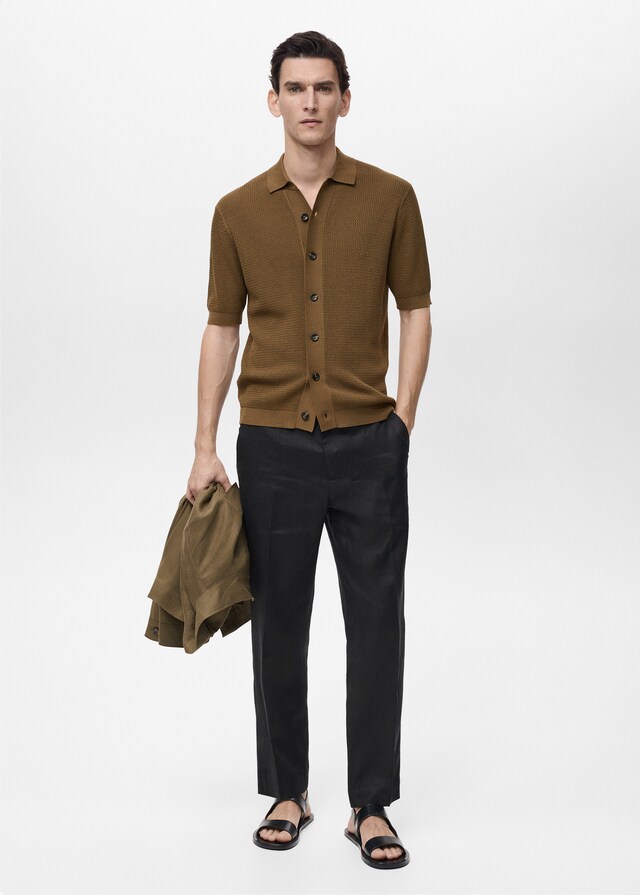 Mango Regular Fit-Hose aus 100 % Leinen Kostenloser Versand
