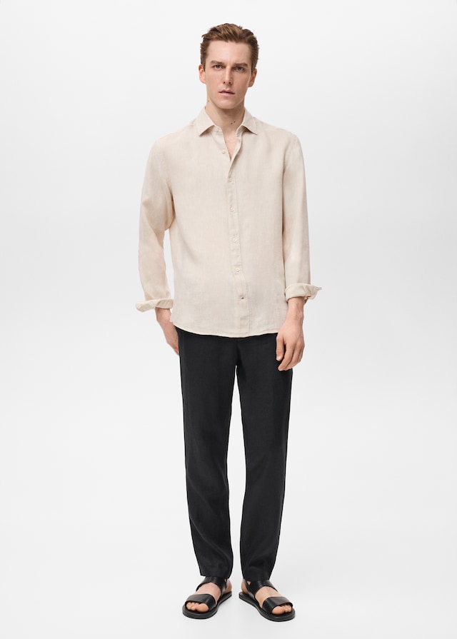Mango Regular-Fit-Hemd aus 100 % Leinen Günstig kaufen