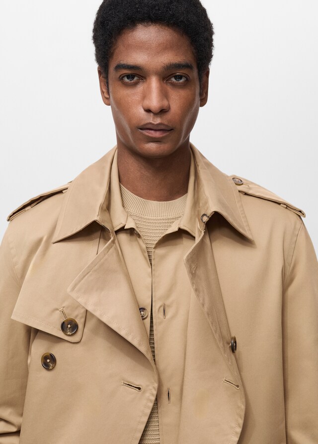 Mango Wasserabweisender Trenchcoat mit Gürtel Weihnachtsangebot