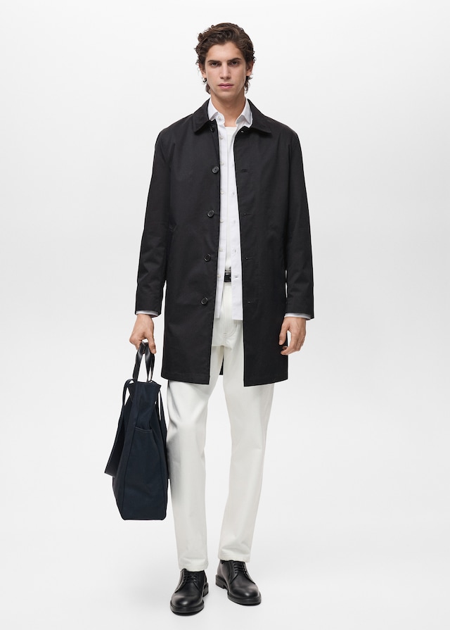Mango Wasserabweisender Trenchcoat aus Baumwolle Muttertagsangebot