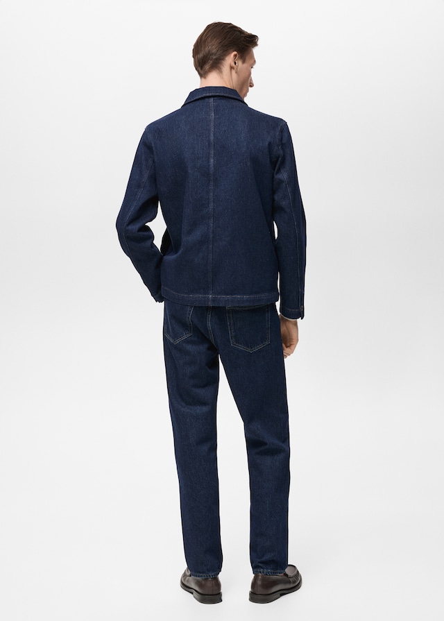 Mango Regular-Fit-Overshirt aus Jeans Lagerräumung