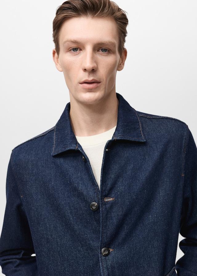 Mango Regular-Fit-Overshirt aus Jeans Lagerräumung
