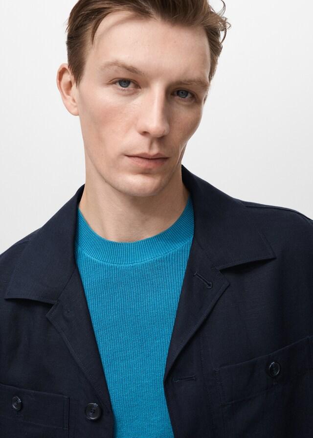 Mango Overshirt aus Lyocell-/Leinengemisch mit Taschen Top Angebot
