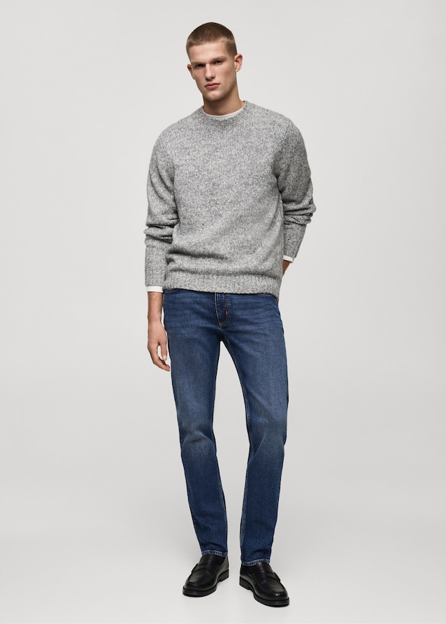 Mango Slim Fit-Jeans Jan im Used-Look mit dunkler Waschung Exklusive Angebote