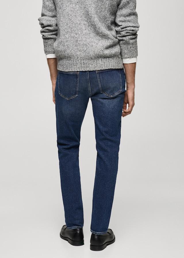 Mango Slim Fit-Jeans Jan im Used-Look mit dunkler Waschung Exklusive Angebote