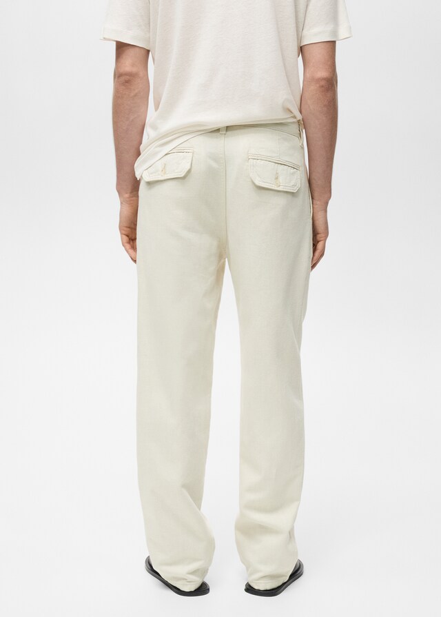 Mango Jeans Baumwolle Leinen Falten regular fit Große Rabatte