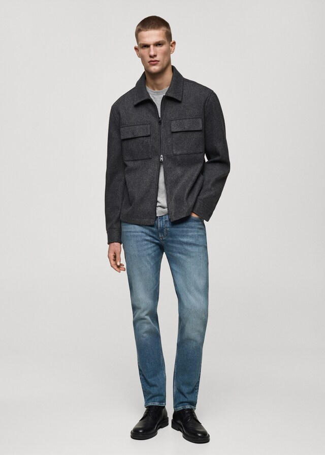 Mango Slim Fit-Jeans Jan im Used-Look mit mittlerer Waschung Bestseller