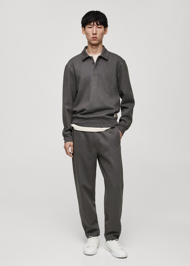Mango Polo-Sweatshirt mit Stickdetail Sonderangebote