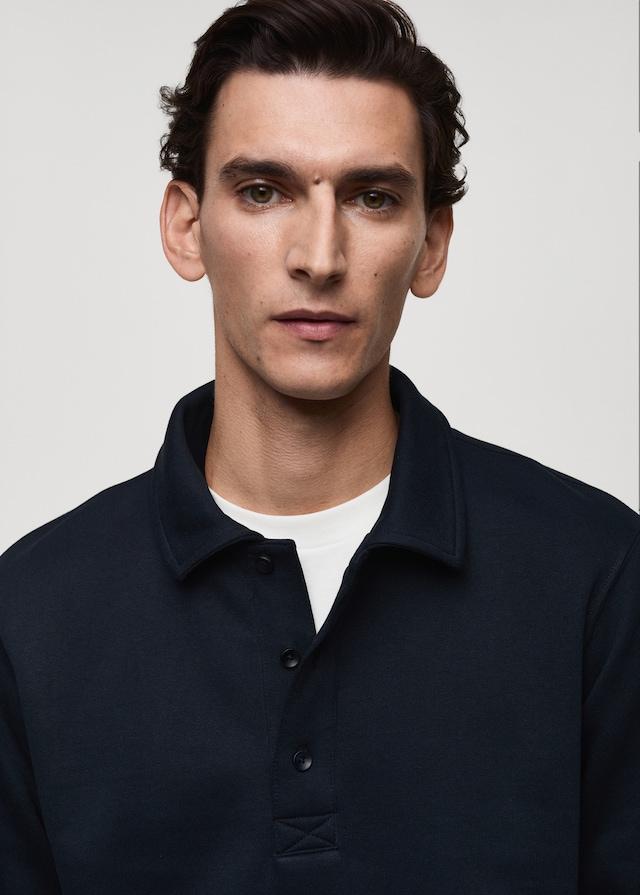 Mango Polo-Sweatshirt mit angerauter Innenseite und regulärer Passform Riesige Ersparnisse