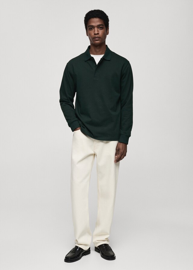 Mango Polo-Sweatshirt aus 100 % Baumwolle Tiefpreis