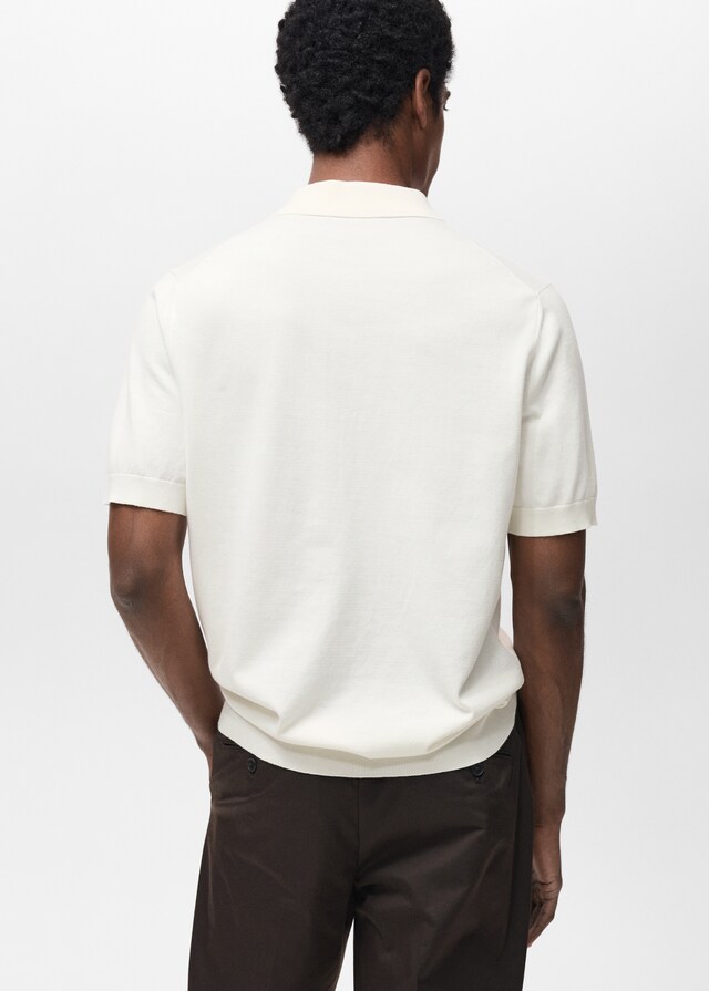 Mango Feinstrick-Poloshirt aus 100 % Baumwolle Super Sparpreis
