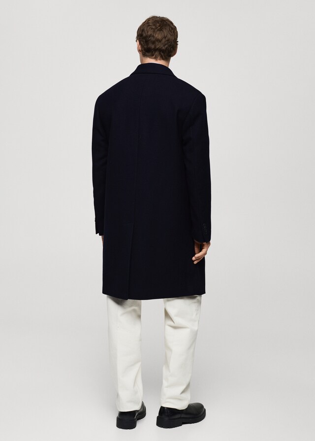 Mango Langer Relaxed-Fit-Wollmantel Bis zu 60% Rabatt