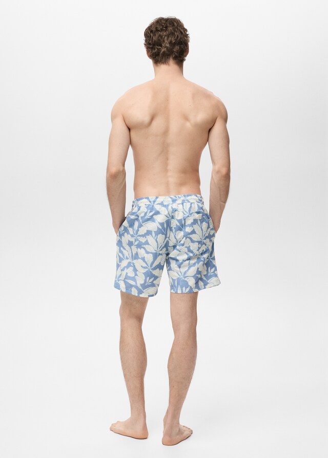 Mango Badeshorts mit floralem Dessin Discount Store für neue Produkte
