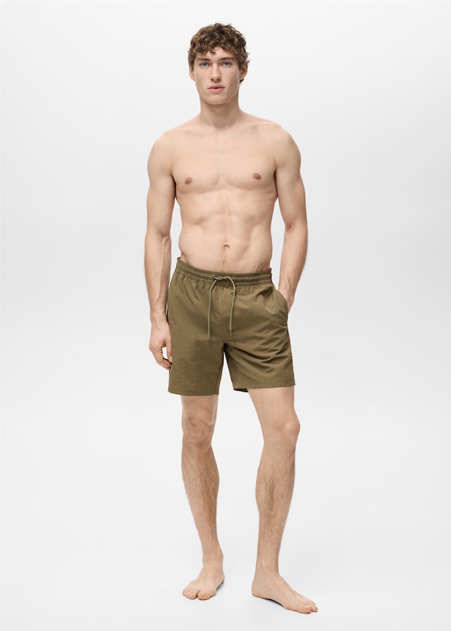 Mango Basic-Badeshorts mit Kordelzug Nur noch ein Tag übrig