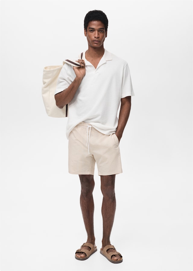 Mango Badeshorts mit Seersucker-Effekt Riesige Rabatte