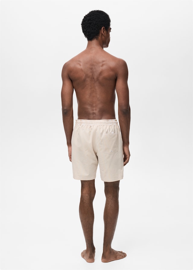 Mango Badeshorts mit Seersucker-Effekt Riesige Rabatte