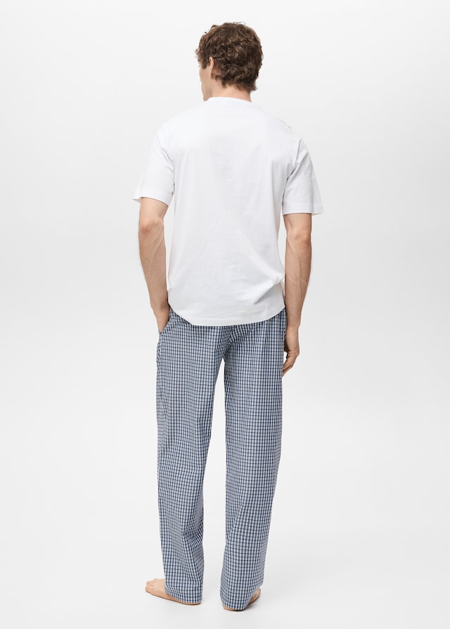 Mango Pack kombinierter Pyjama aus 100 % Baumwolle mit Karomuster 50% Rabatt für begrenzte Zeit