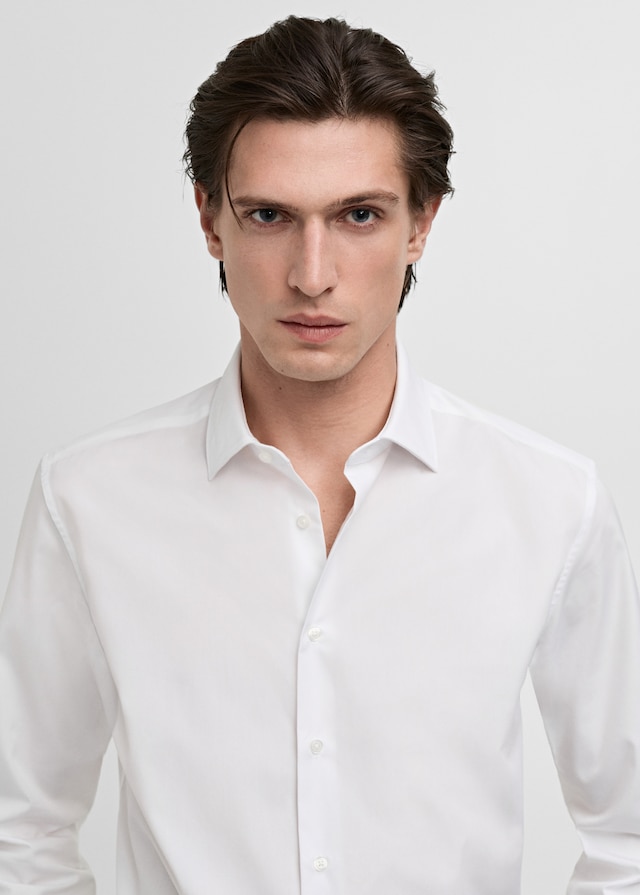 Mango Slim Fit-Oberhemd aus Baumwoll-Popeline Exklusivangebot