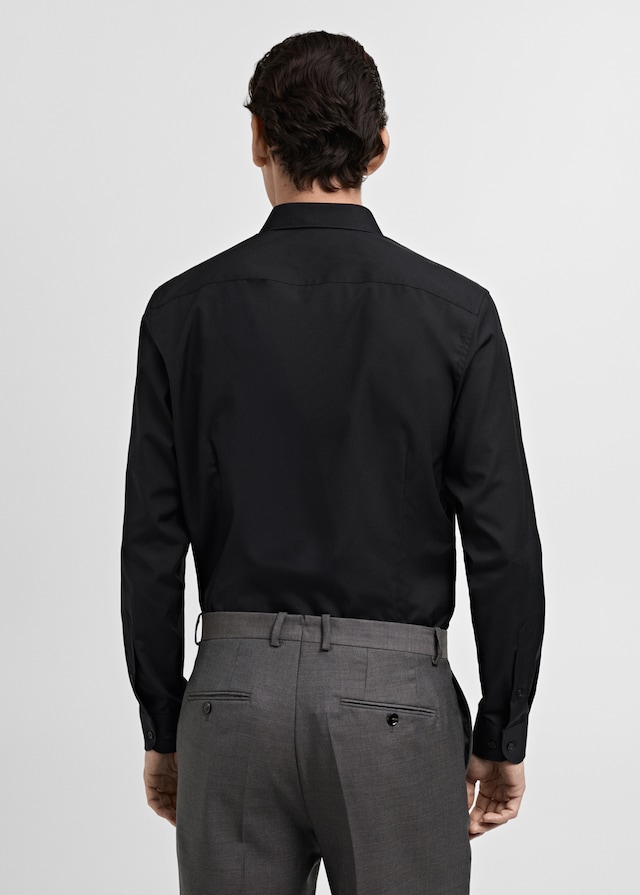 Mango Slim Fit-Oberhemd aus Baumwoll-Popeline Saisonschlussverkauf