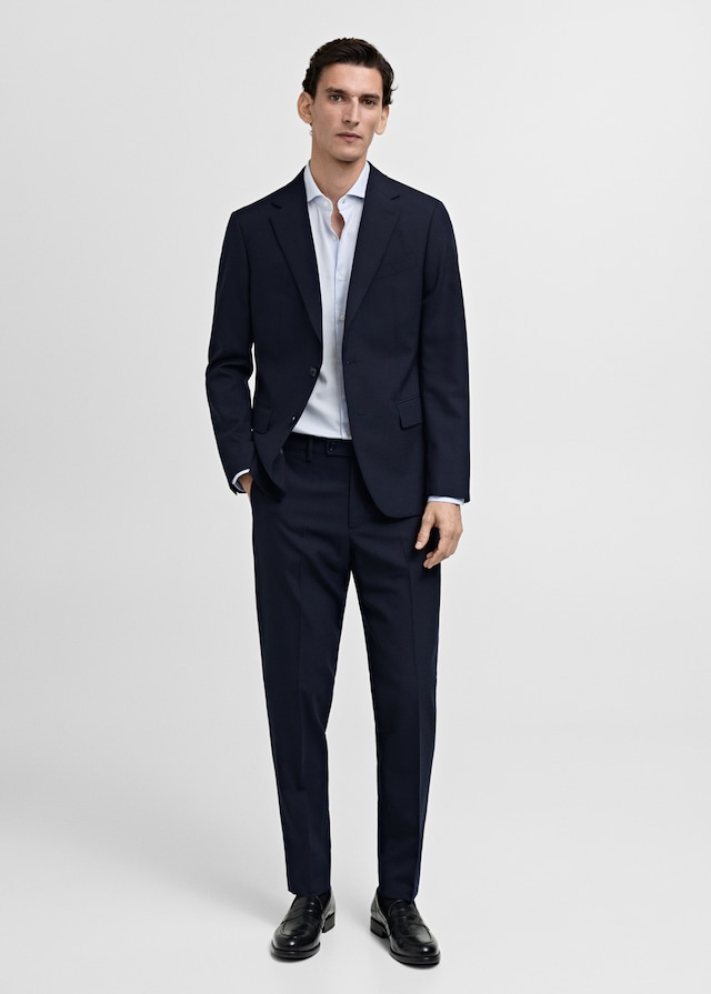 Mango Slim Fit-Oberhemd aus Twill mit Mikroprint Black Friday