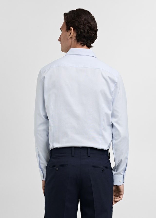 Mango Slim Fit-Oberhemd aus Twill mit Mikroprint Black Friday