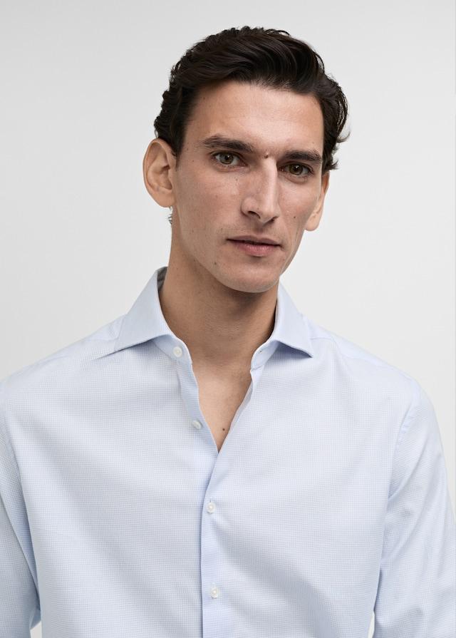 Mango Slim Fit-Oberhemd aus Twill mit Mikroprint Black Friday
