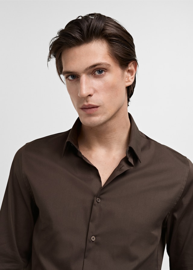 Mango Super Slim Fit-Anzugshemd aus Baumwoll-Stretch Weihnachtsangebot