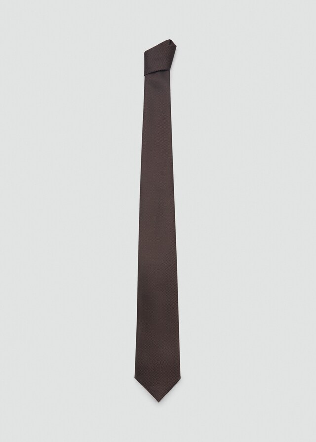 Mango Unifarbene Krawatte mit Mikrostruktur Top Angebot