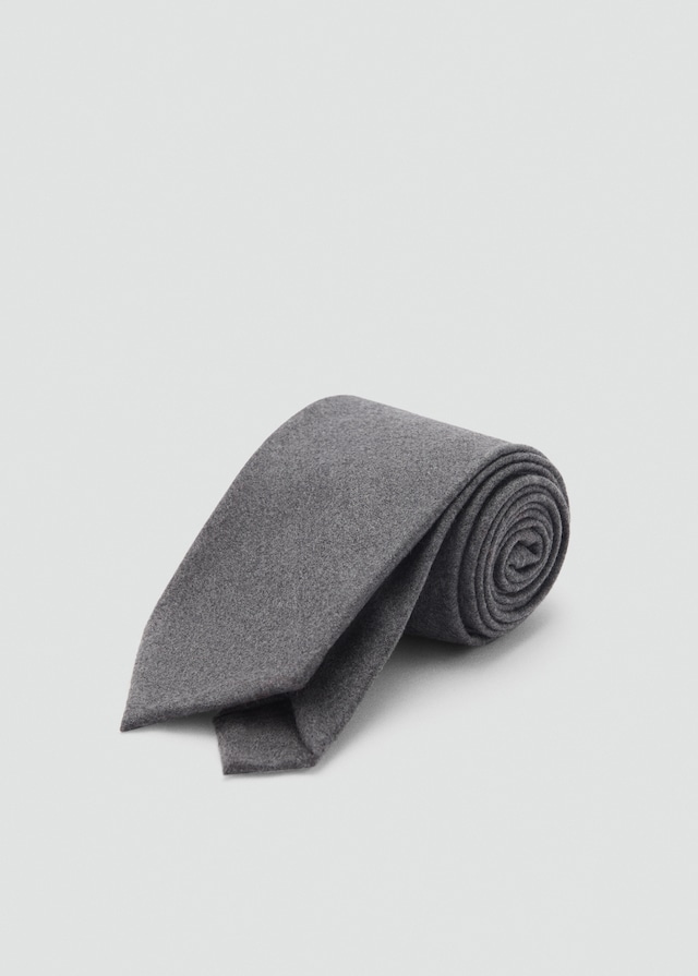 Mango Unifarbene Krawatte aus 100 % Wolle Neueste Mode