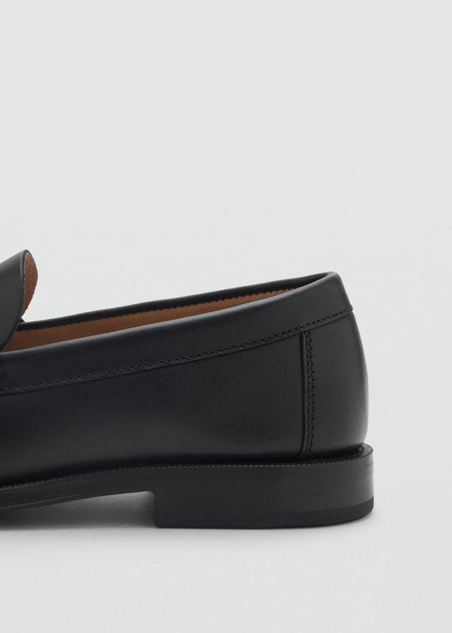 Mango Leder-Mokassins mit Maskendetail Blitzangebot