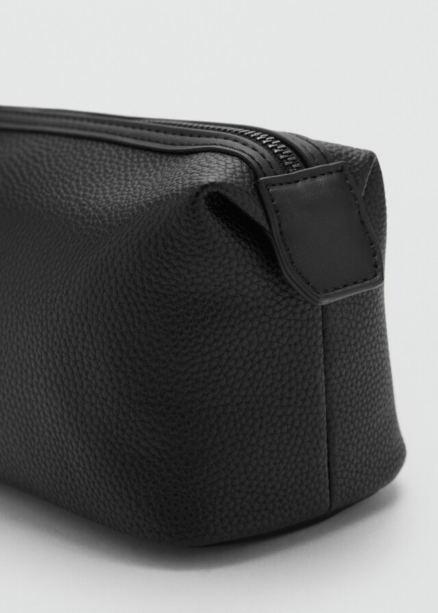 Mango Genarbte Kosmetiktasche mit Kontrasthenkel Kauf eins, bekomm eins gratis