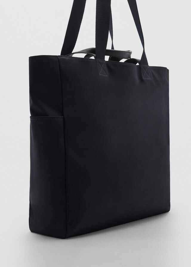 Mango Tote-Bag aus Baumwolle mit Taschen Tägliche Deals