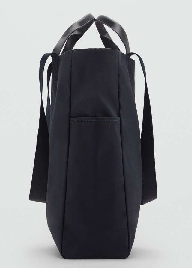 Mango Tote-Bag aus Baumwolle mit Taschen Tägliche Deals