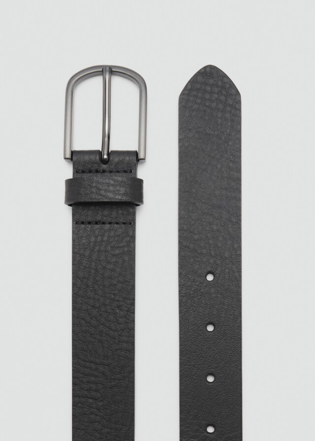 Mango Genarbter Ledergürtel Neueste Stile