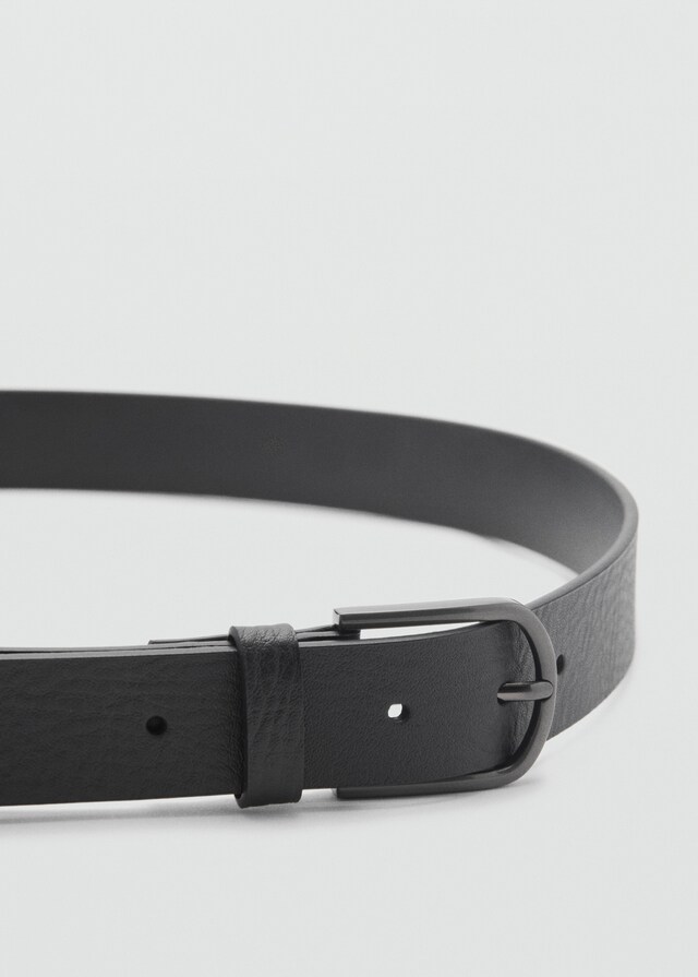 Mango Genarbter Ledergürtel Neueste Stile