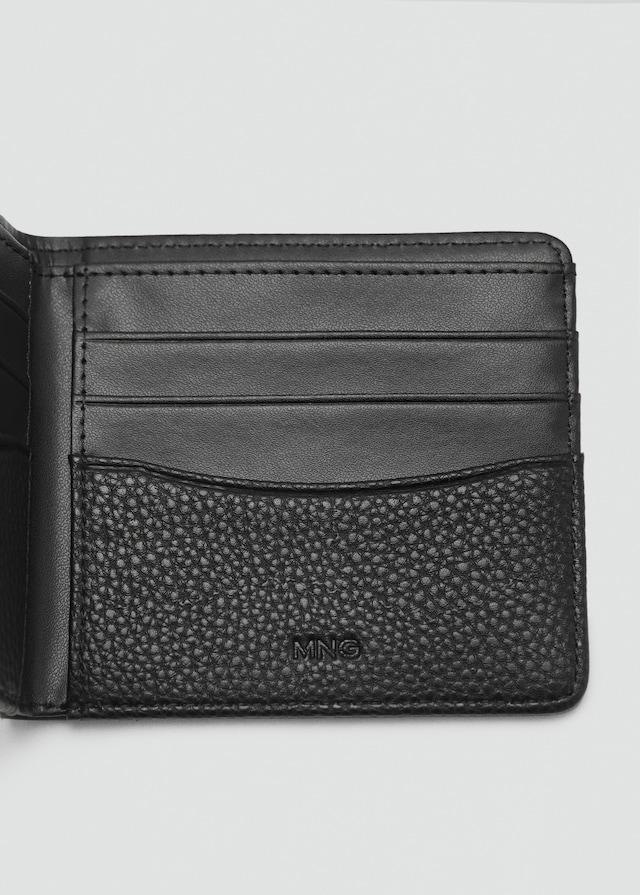 Mango Brieftasche mit genarbtem Ledereffekt Auslauf