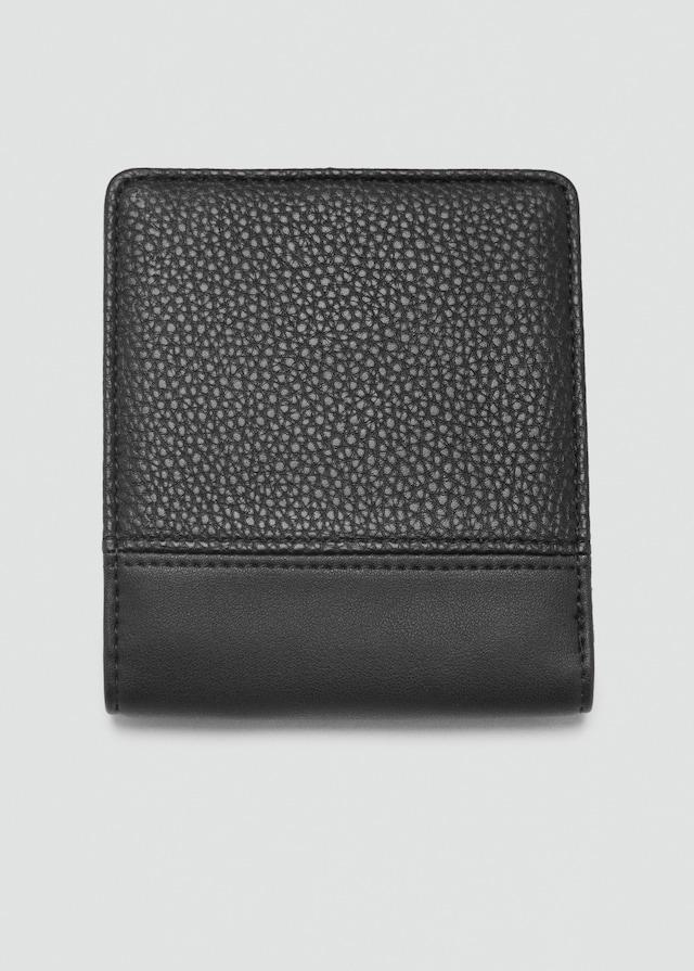 Mango Brieftasche mit genarbtem Ledereffekt Auslauf