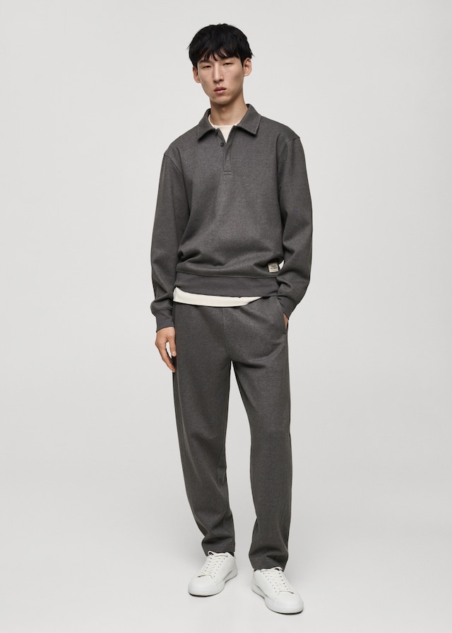 Mango Jogger Pants aus Baumwolle mit Stickdetail Versandkostenfrei