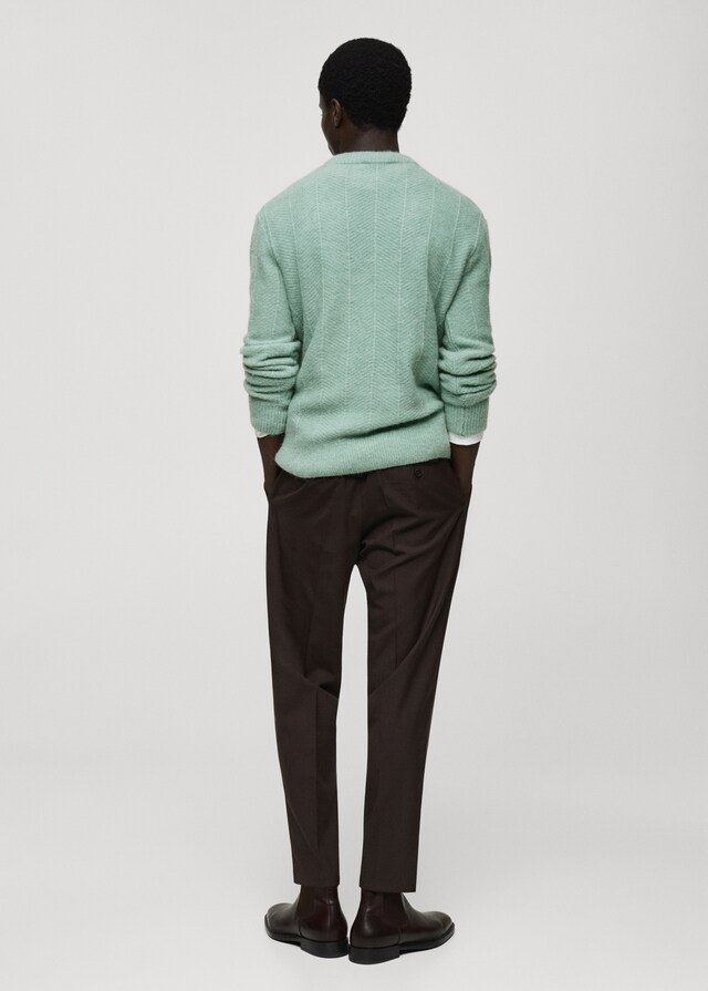 Mango Strukturierter Strickpullover Preisnachlass