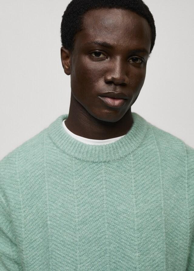 Mango Strukturierter Strickpullover Preisnachlass