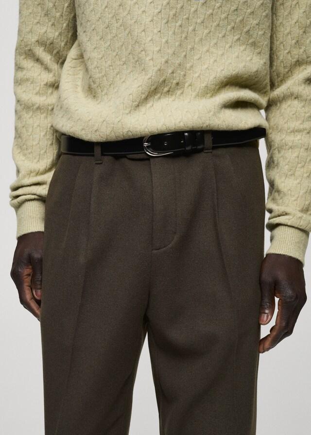 Mango Bundfaltenhose aus Wollflanell Muttertagsangebot